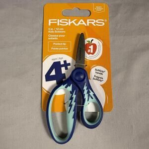 Fiskars 5 SoftGrip Pointed-Tip Scissors for Kids Ages 4-7, Scissors for School